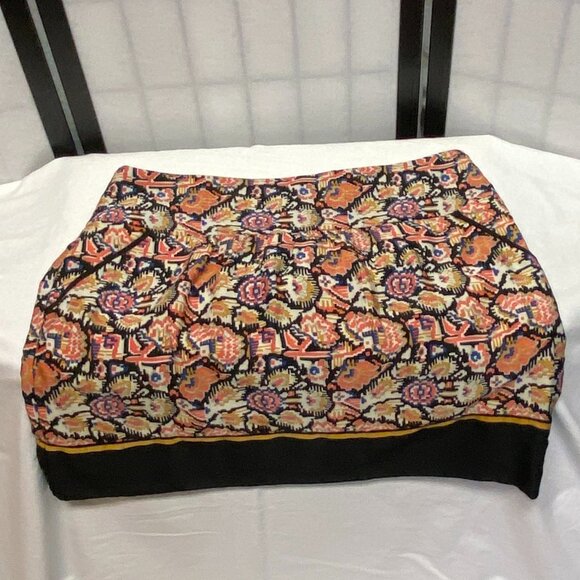 Dalia Collection Southwestern Aztec Tribal Print Banded Hem A Line Mini Skirt 10 - Picture 9 of 14